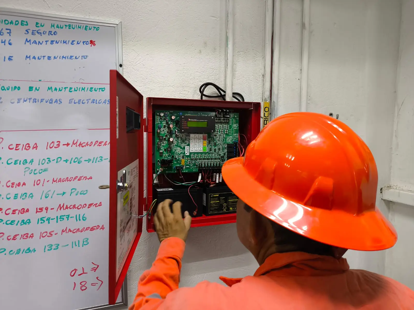 Panel de control de alarmas